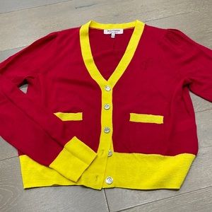 Juicy Couture Girl’s Wool XL Color Block Cardigan